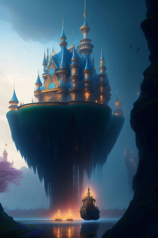 Dark mooded fantasy castle