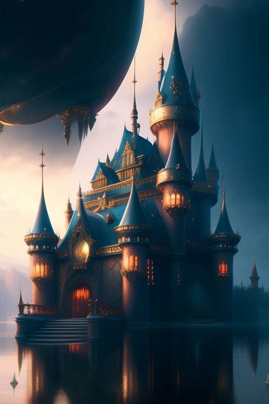 Dark romantic fantasy castle