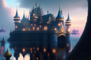 Romantic fantasy castle
